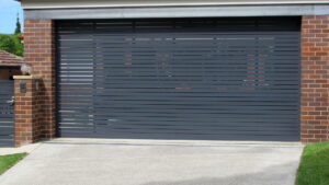Aluminium Bar and Batten D4-2 Sectional Doors With Aluminium Battens