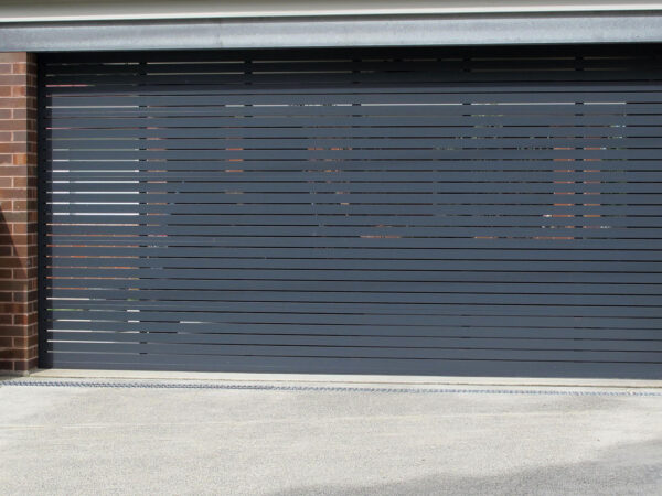 Aluminium Bar and Batten D4-2 Sectional Doors With Aluminium Battens