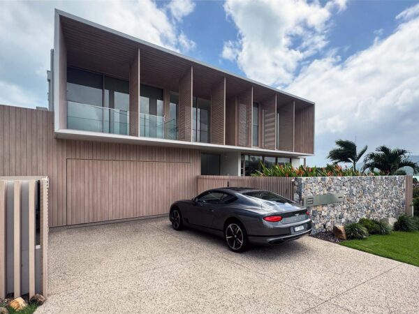 Vertical shadowclad 2 Sectional Doors With Aluminium Batten